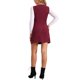 thumbnail image 3 of INSPIRE CHIC Vestido de Tirantes para Mujer Regreso a Clases Cuello Redondo Pichi Peto Pana Vestido Casual S Burdeos, 3 of 6