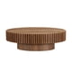 thumbnail image 2 of Modern Handcraft Drum Coffee Table Length 43.7 inch Ellipse Coffee Table for Living Room,Oval Small Coffee Table with Sturdy Pedestal,Walnut MDF, 2 of 3