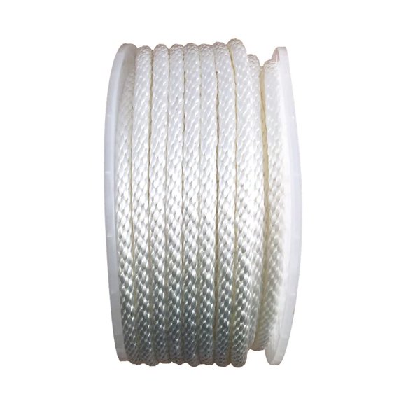 Cuerda de nailon The Lehigh Group, 0,9 cm x 38 m, trenzada, color blanco liso