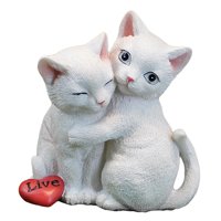 Bothyi - Colección Moderna De La Estatua De La Resina De La Estatuilla Del Gato Para La Pareja De La Decoración Del Jardín Del Dormitorio