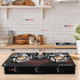 thumbnail image 1 of Cocina Encimera a Gas Licuado Vidrio 3 Platos Cocinilla Negro, 1 of 6