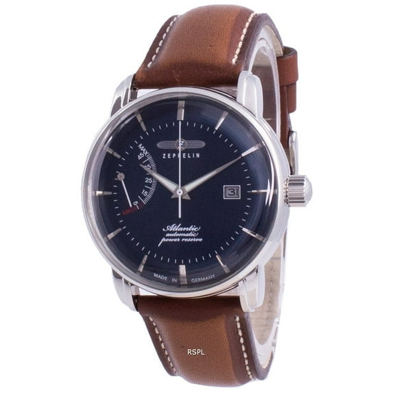Reloj Zeppelin Atlantik para Hombre con Correa de Cuero y Esfera Azul Automática 8462-3 84623