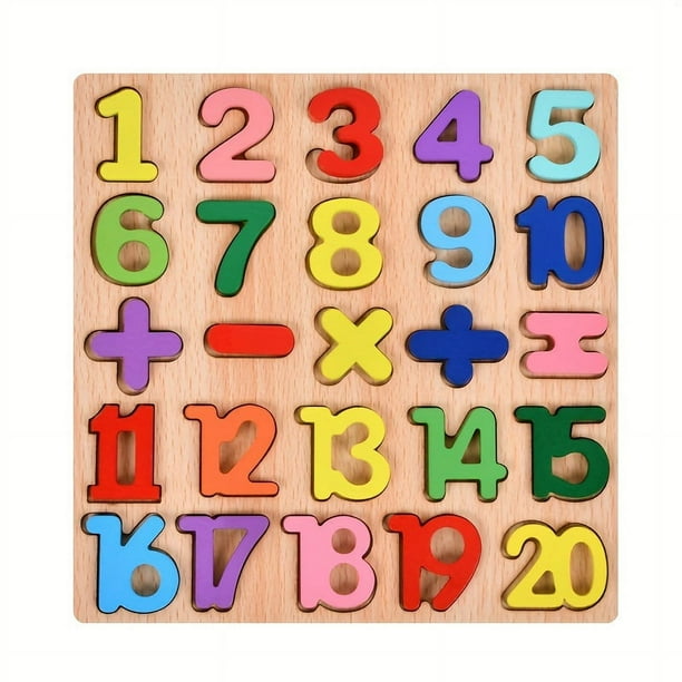 Puzzles For Toddlers, Wooden Alphabet Number Shape ABC Name Puzzles Toys For Kids, Montessori Preschool Educational Gift Learning Letter Puzzles Toys