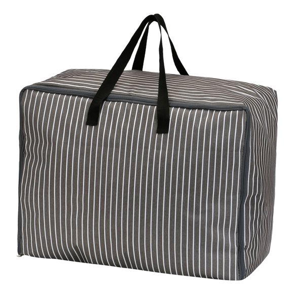 REGALWOVEN 1 Paquete de Almacenamiento de Ropa, Bolsas de Mudanza para Organizar Dormitorio, Ropa, Edredón, Organizadores de Armario y Almacenamiento con Asas Negro 23*12*17in