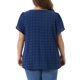 thumbnail image 3 of Agnes Orinda Blusas de Verano para Mujer Tallas Grandes de Pascua con Cuello Redondo de Lunares Suizos y Mangas Cortas de Tulipán con Pliegues en el Frente 4X Azul, 3 of 6