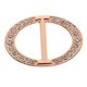 thumbnail image 2 of Moda Crystal Rhinestone Oval Bufanda Titular Hebilla Mujeres Jewery Rose Gold, 2 of 3