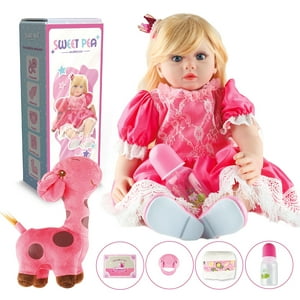 Bebe Reborn Ricitos D Oro Sweet Pea Muñec Real Silicona 60Cm