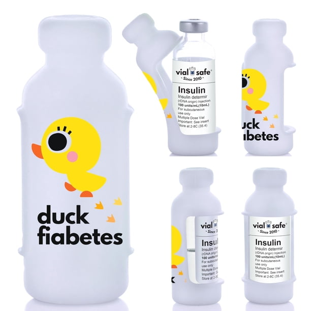 Protector de Vial de Insulina Vial Safe de Silicona – Pack de 2 unidades Duck Fiabetes
