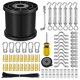 thumbnail image 1 of Kit de suspensión para guirnaldas de luces NEREUS, cable recubierto de vinilo de 61 m, 1 of 9