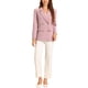 thumbnail image 2 of INSPIRE CHIC Chaqueta Vintage de Cuadros para Mujer, Doble Botonadura, Solapa con Muesca, Hombros Acolchados, Talla L, Rosa Sólido, 2 of 6