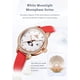thumbnail image 2 of Reloj de Pulsera Mujer Elegante con Fase Lunar y Correa de Cuero Rojo, 2 of 3