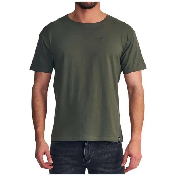Polera Hombre Básica Logo Embroidery Verde Ellus