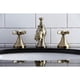 thumbnail image 4 of Grifo para baño Kingston Brass Essex latón antiguo de 8" con instalación separada, 4 of 7