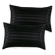 thumbnail image 3 of 1 Par De Fundas De Almohada De Satén De Seda Transpirable Suave Para Dormitorio Lavable A Máquina Negro, 3 of 5