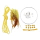 thumbnail image 3 of Dream Catcher DIY Material Kits Bucle De Hierro, Cordón De Gamuza, Pluma, Cuentas Amarillas, 3 of 5