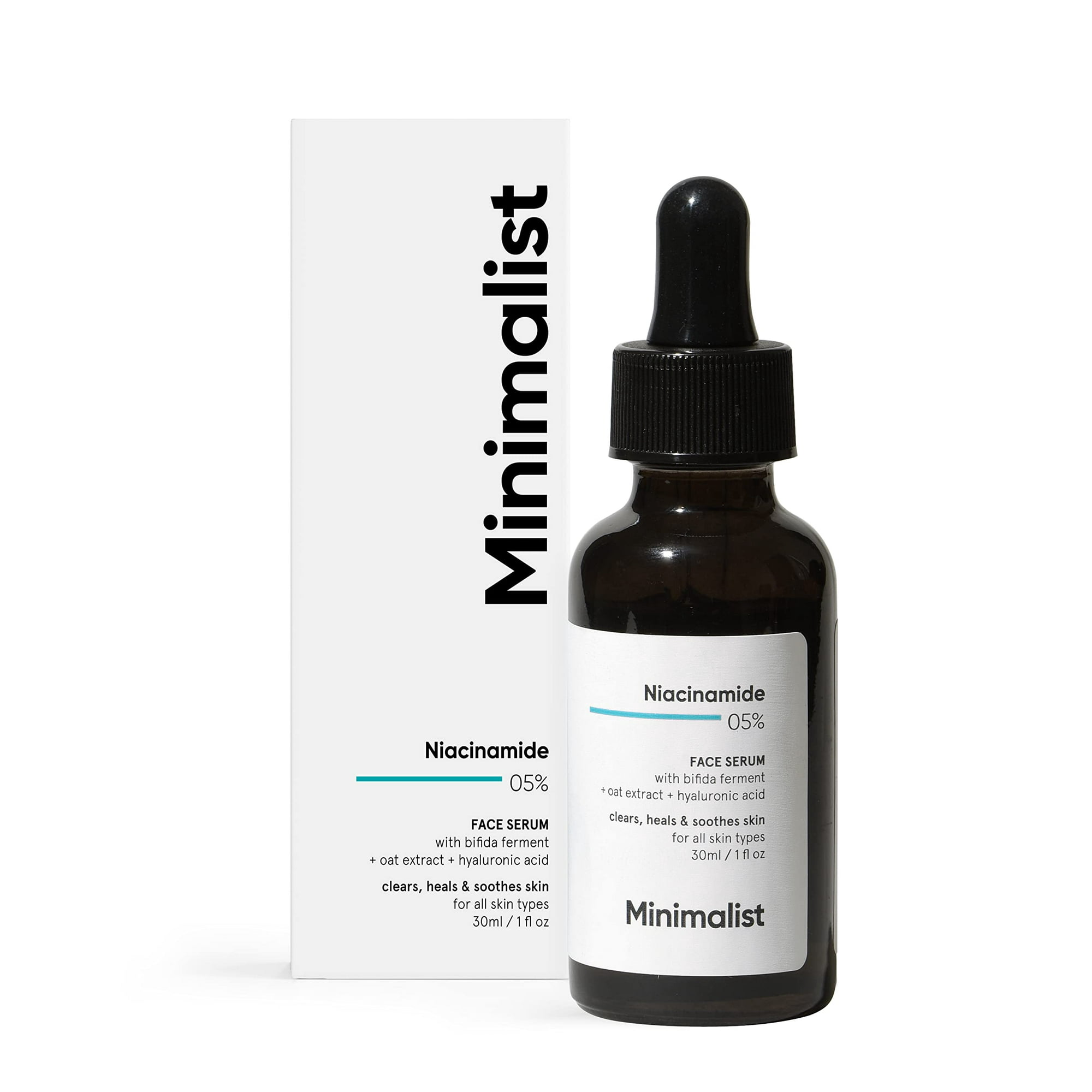 Suero Facial Minimalista Con Niacinamida Al 5 % Y Ácido Hialurónico (30 Ml)