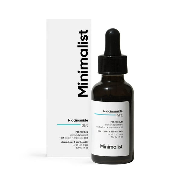 Suero facial minimalista con niacinamida al 5 % y ácido hialurónico (30 ml)