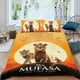 thumbnail image 2 of Mufasa Conjunto de sábanas temático, trío de piezas, cómodo y amigable con la piel, diseño único, regalo de decoración para el hogar para familiares, amigos y fans, 90 cm * 190 cm, 2 of 6