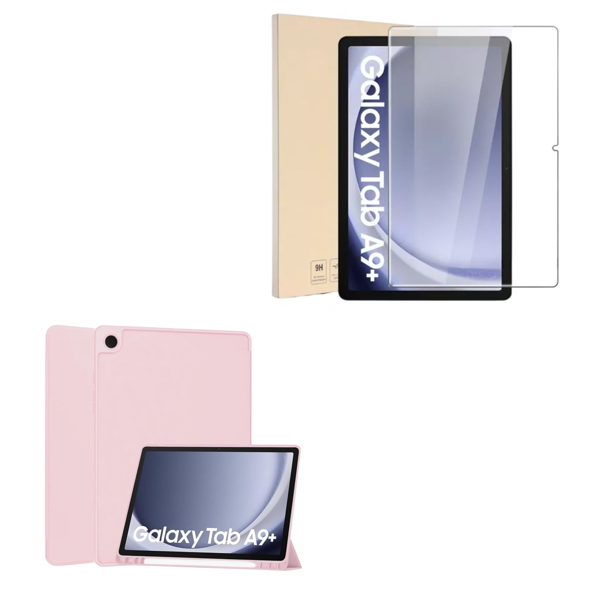 Joigo - Funda Lamina Vidrio Para Tablet Samsung A9+ Plus Rosado