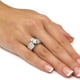 thumbnail image 3 of Shiny Zircon Engagement Ring with Sparkling Band - Perfect for Weddings, Anniversaries, and Special Occasions, 3 of 4