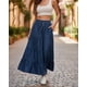 thumbnail image 1 of Falda Larga Mezclilla Mujer Plisada Calidad Premium, 1 of 3
