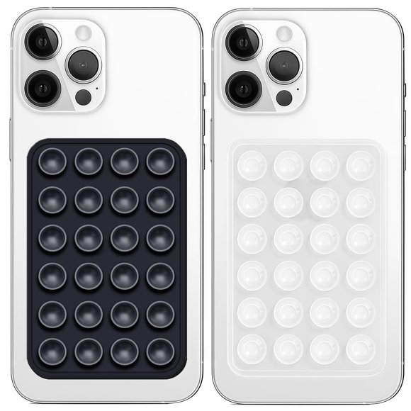 Soporte de Succión de Silicona Galundge para Teléfono - Pack de 2 Negro