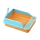 thumbnail image 5 of Bandeja Higiénica Para Gatos Robusta Con Lateral Alto Para Animales Pequeños Orinal Inodoro Para Gatitos Naranja Y Azul XL, 5 of 5