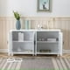 thumbnail image 3 of MUEBLE BUFFET APARADOR BLANCO ENTRADA LIVING COMEDOR DOBLE CON PUERTAS Y ESTANTES, 3 of 5