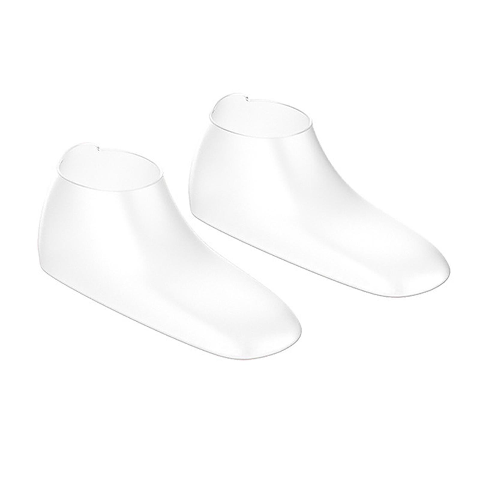 Magideal - Calcetines De Silicona Para Mujer, Cómodos, Calcetines De Spa Para Pies, Herramienta Para El Cuidado De Los Pies, Suaves, Para Talón Agrietado, 2 Uds. Claro