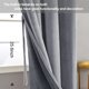 thumbnail image 3 of Cortinas JIUZHEN de terciopelo gris de 274 cm con aislamiento térmico, 2 unidades, 3 of 7