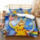 thumbnail image 1 of x388 Bed SheetsReversible Bedding Set, Microfibre, Soft Duvet Cover with Zipper, Pikachu, Children Bedding, / Pillowcase, 3-Piece Bedding Set (1 Duvet Cover + 2 Pillow Shams) nj388, 1 of 5