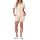 thumbnail image 2 of INSPIRE CHIC Conjunto de Pijama para Mujer con Manga Corta, Top con Sujetador Incorporado y Pantalones Cortos, Ropa de Dormir Cómoda con Bolsillos L Beige, 2 of 6