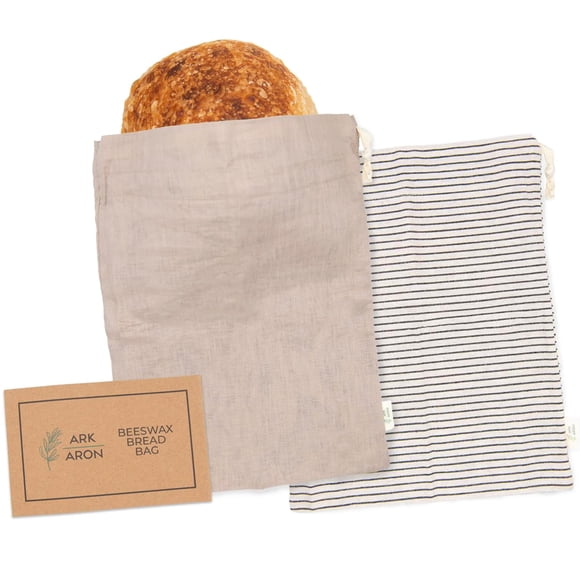 Bolsas de pan Ark & Aron, reutilizables, de cera de abejas, paquete de 2