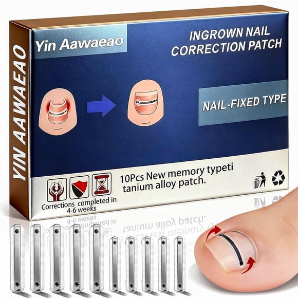 Kit de tratamiento para uñas encarnadas, aleación de titanio Yin Aawaeao