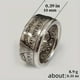 thumbnail image 2 of Personality Engraved Leaf Ring for Men - Unique Design with Number and Letter Symbols, 2 of 3