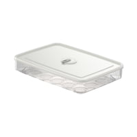 Bothyi - Caja De Almacenamiento De Huevos Con Capacidad Para 24 Huevos, Organizador De Huevos Transparente Para Armario De Despensa, Color Blanco