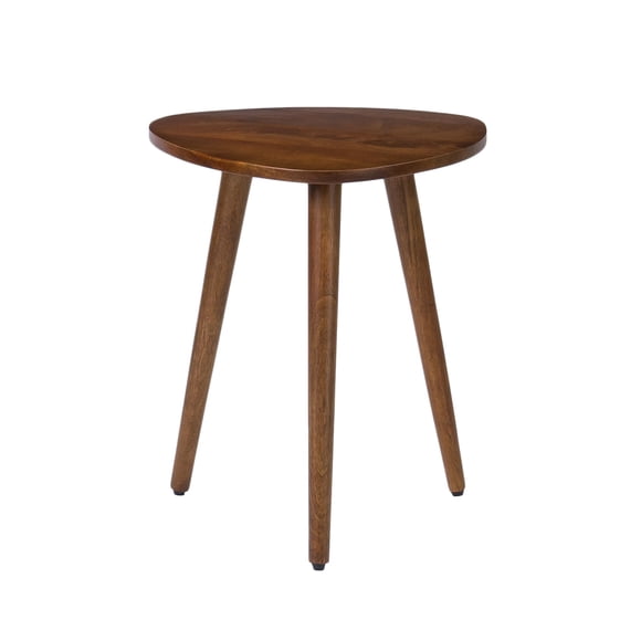 Mesa auxiliar MH London Tri Pin Tora hecha a mano en madera de mango, 45 x 45 x 46 cm