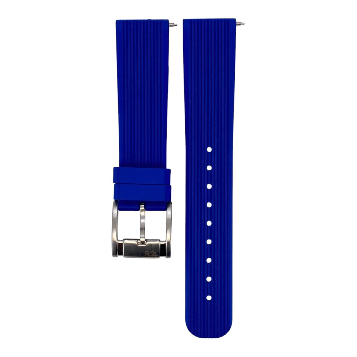 Correa Reloj Caucho Fkm R24 Fj4 Colores 20mm 22mm 24mm Azul 20