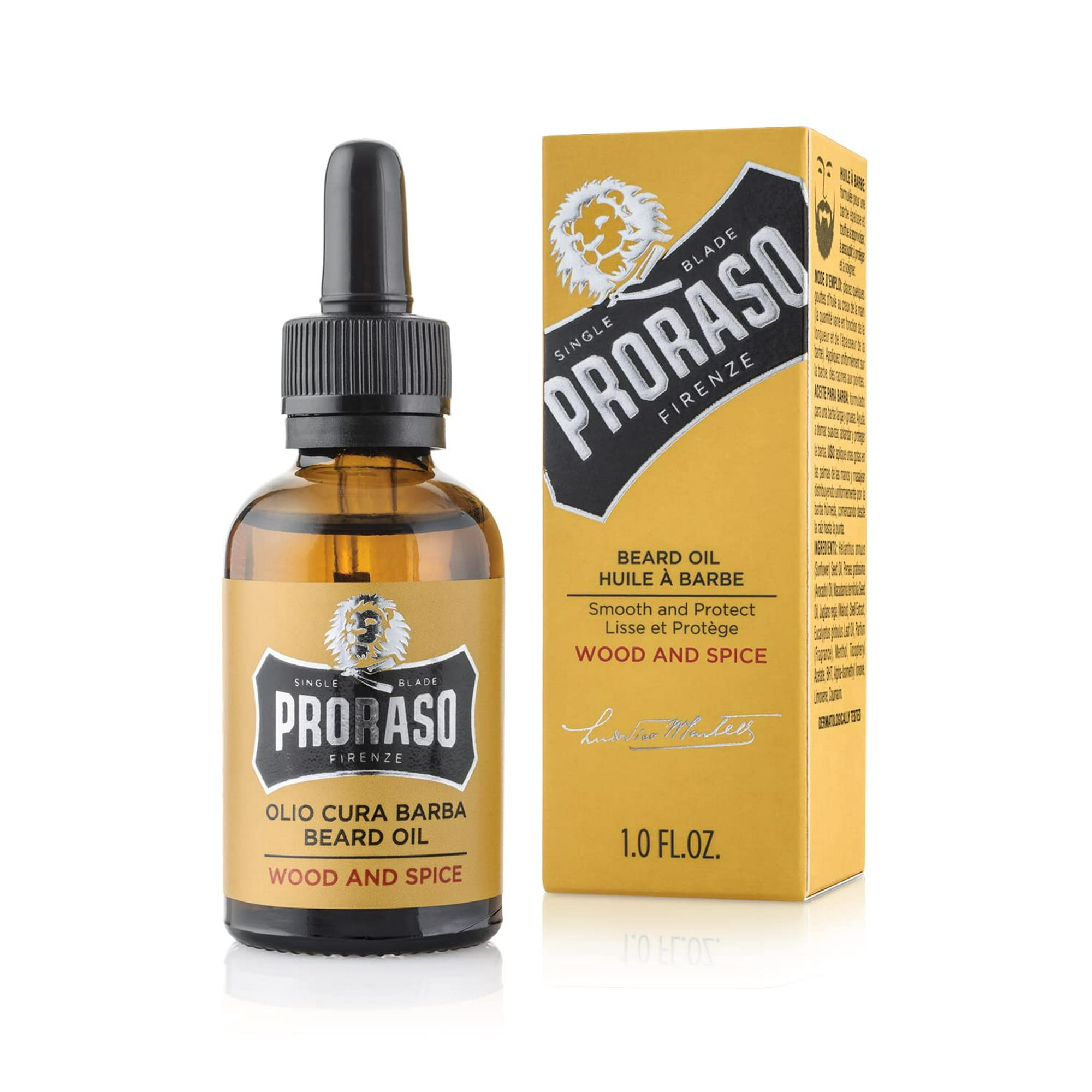 Aceite Para Barba Proraso Wood & Spice Para Hombre, 30 Ml (paquete De 1)