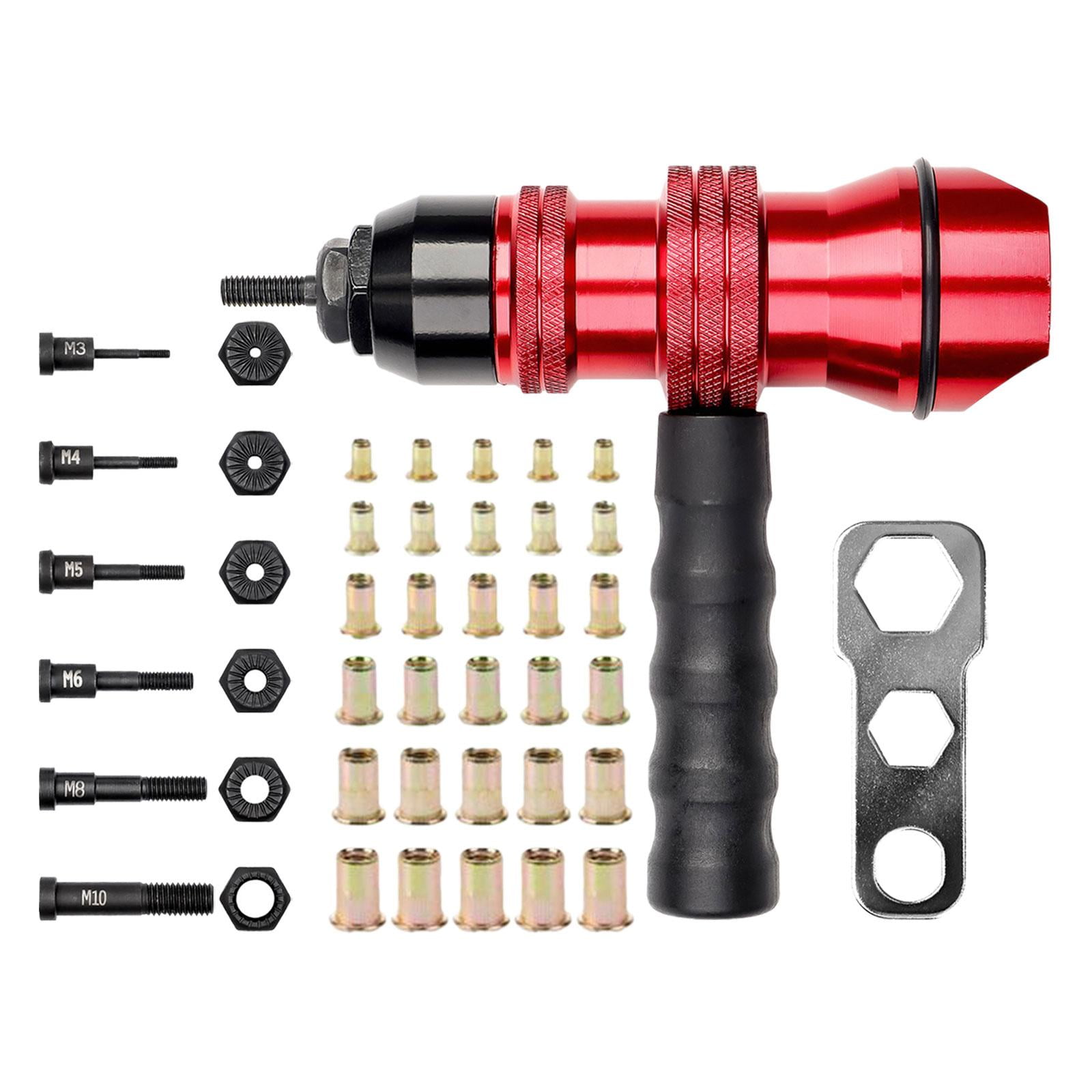 Magideal - Adaptador Eléctrico De Máquina Para Tuercas De Remache, Herramienta De Tuerca De Remache, Herramientas Manuales Inalámbricas, Herramienta De Tuerca De Con Tuercas Remachadas