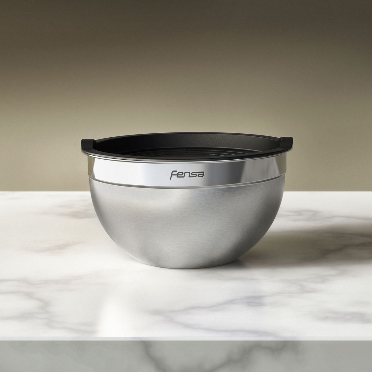 Set Bowls Acero Inoxidable Fensa 3 Unidades Tapa De Plástico