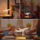 thumbnail image 2 of Lámpara nocturna con forma de avión, ilusión 3D, mesa de madera, alimentación USB, 2 of 7