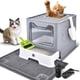 thumbnail image 1 of Caja de arena cubierta HOMAGICO extra grande gris de doble entrada, 1 of 6