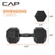 thumbnail image 4 of Tapa para mancuernas con revestimiento de goma hexagonal, 16 kg/35 libras, individual, 4 of 7