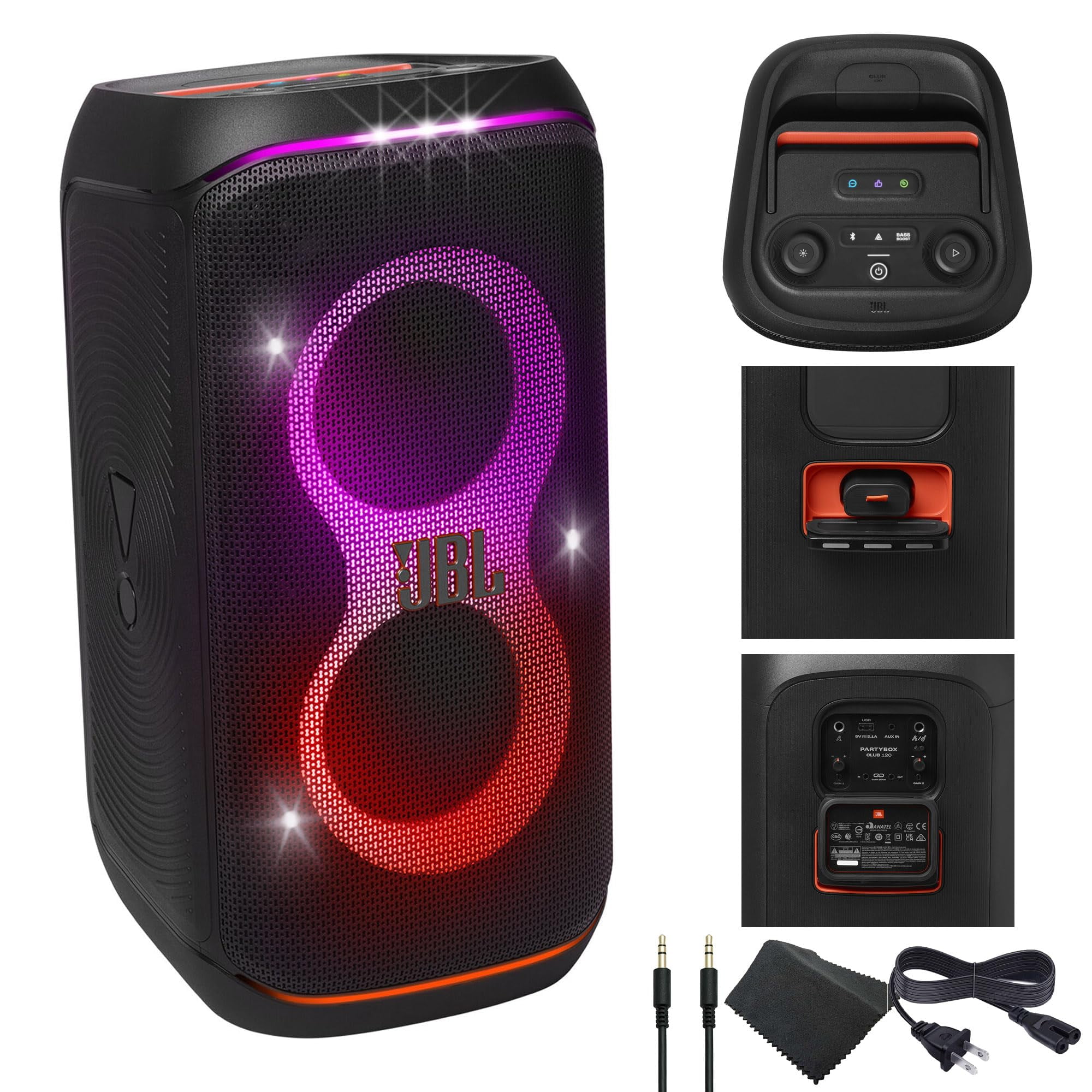 Altavoz inalámbrico JBL PartyBox Club 120 160 W con 12 horas de