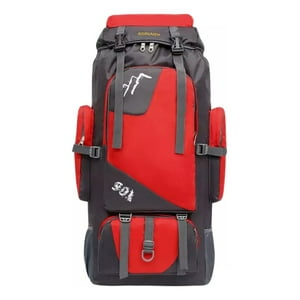 Center Web - Mochila De Viaje Camping 90 Lts Rojo