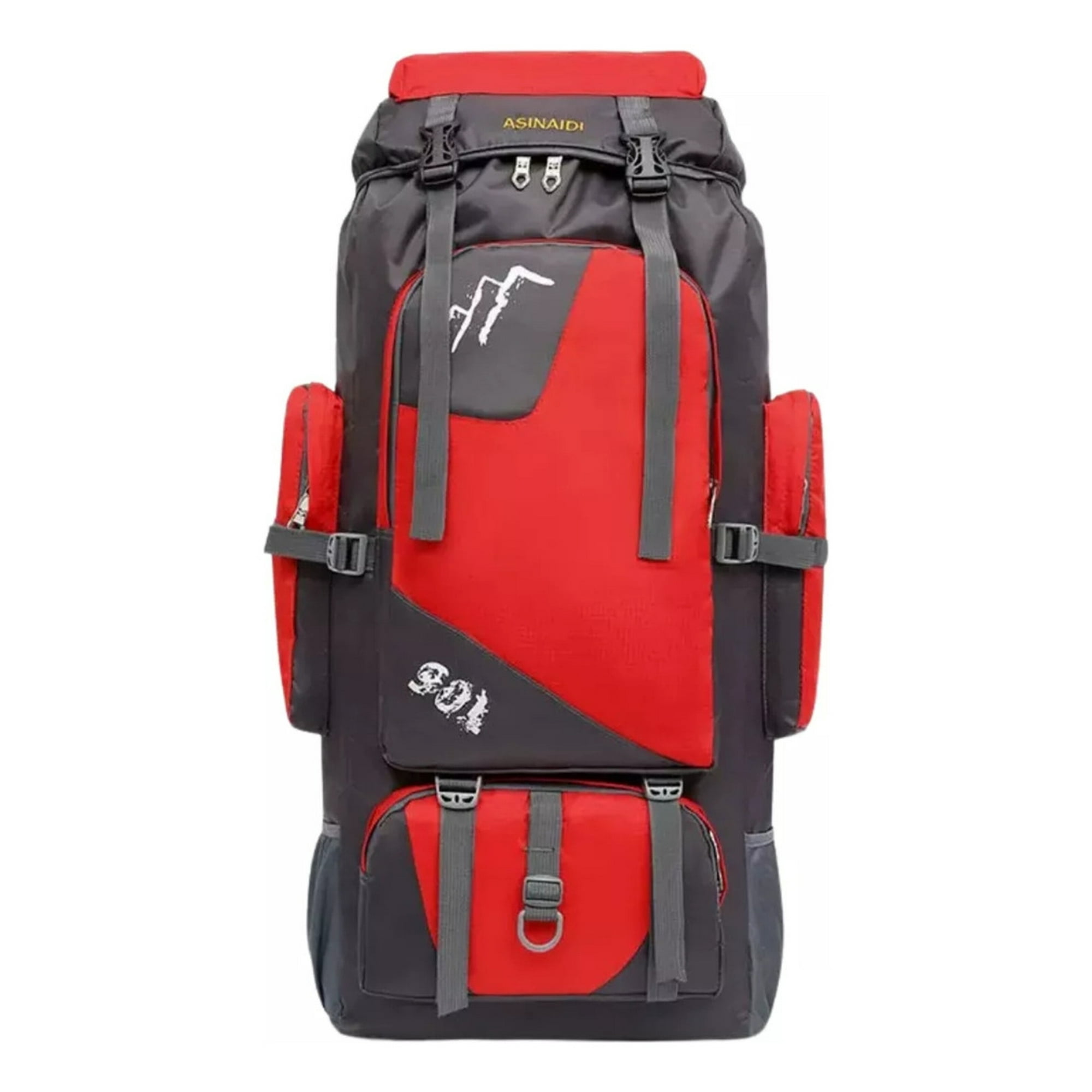 Center Web - Mochila De Viaje Camping 90 Lts Rojo