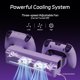 thumbnail image 5 of Soporte de refrigeración con controlador dual de carga compatible con PlayStation 5 Slim Pro, carga rápida de 2.5 horas, ventiladores ajustables en 3 velocidades, luces RGB, 5 of 7