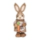 thumbnail image 2 of Conejo De Paja Figura De Conejito De Granjero De Pascua Con Zanahoria Para Decoración De Banquete De Boda Beige, 2 of 5