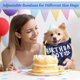 thumbnail image 3 of Ofertas Únicas Pañuelo de Cumpleaños de Navidad para Perros Pañuelo Lindo de Cumpleaños-Niño para Perros Pequeños Medianos Grandes Pañuelos para Perros para Atuendo de Fiesta de Cumpleaños Grande Azul, 3 of 7